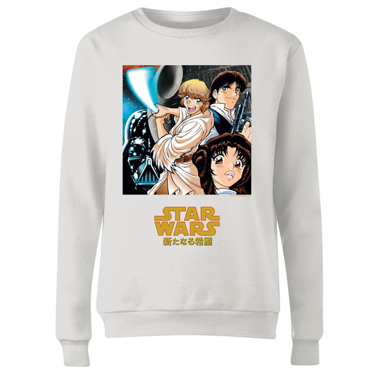 Star Wars Manga Style Women's Sweatshirt - White - S - White