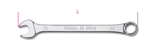 Beta Tools 42INOX18 INOX Stainless Steel Combination Spanner 18 x 18mm 000420318