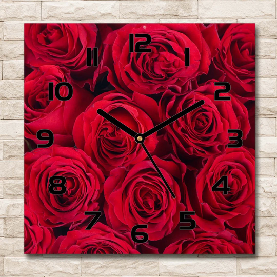 Roses Silent Wall Clock