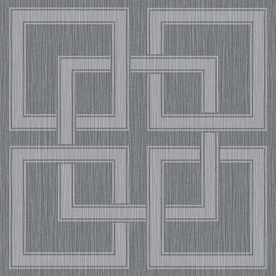 Belgravia Decor Amara Square Charcoal/Silver Wallpaper