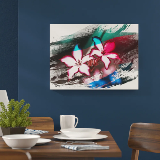 'Flower Pink Lily' Graphic Art Print Poster