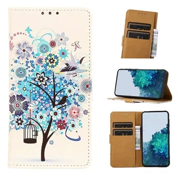Glam Series Sony Xperia 1 IV Wallet Case - Flowering Tree / Blue