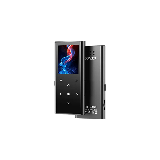 64GB MP3 Players, ZOOAOXO Music Player with Bluetooth 5.2, Built-in HD Speaker, FM Radio, Voice Recorder, Mini Design, Weigh 70Grams, HiFi Sound