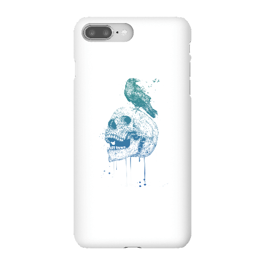 Balazs Solti Skull And Crow Phone Case for iPhone and Android - iPhone 8 Plus - Snap Case - Matte