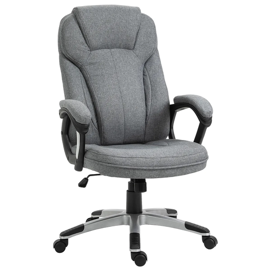 Solstice Spruce Linen Ergonomic Office Chair - Grey