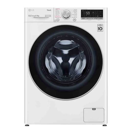 LG V6 FWV696WSE Steam 9Kg/6Kg 1400Rpm Washer Dryer - White