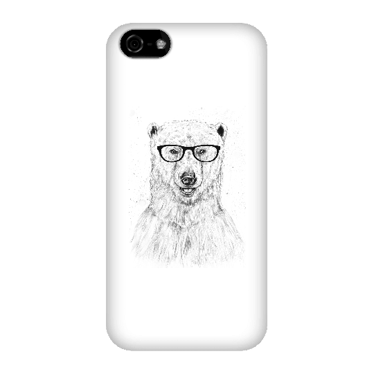 Balazs Solti Polar Bear And Glasses Phone Case for iPhone and Android - iPhone 5C - Snap Case - Matte