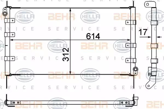 Condenser Air Conditioning 8FC351310-341 by Hella
