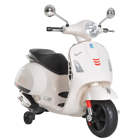 Reiten Kids Vespa Ride On Motorcycle 6V with LED Lights - White