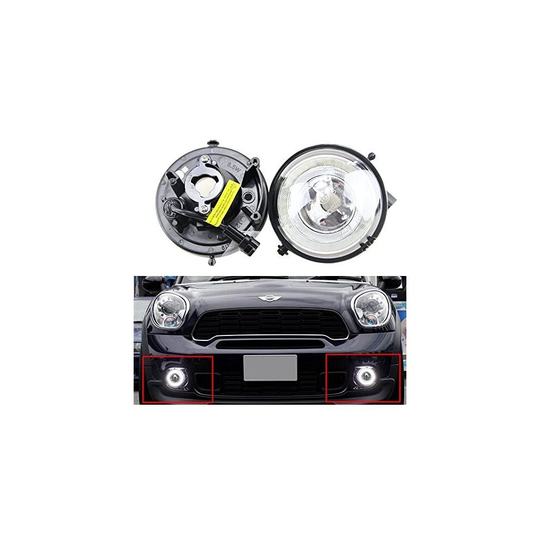 For BMW MINI R55 R56 R57 R58 R59 R60 High Power 17W Halo Angel Eyes LED Daytime Running Lights Fog Lamps DRL