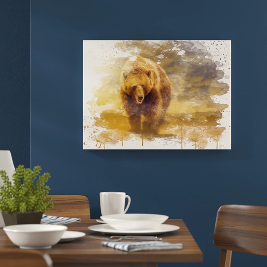 'Big Brown Bear' Graphic Art Print Poster