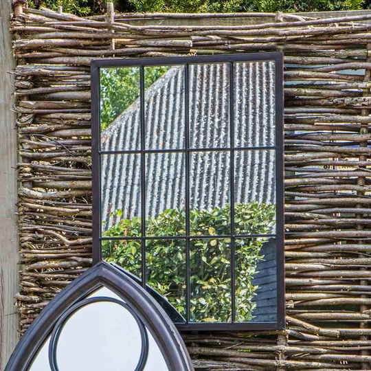 Crossland Grove Valencia Outdoor Mirror Noir 500 X 25 X 700 Mm - Black