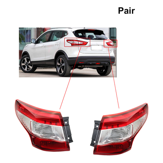 Pair of LED Rear Tail Light Lamp Nissan Qashqai 2014-2016 Right& Left