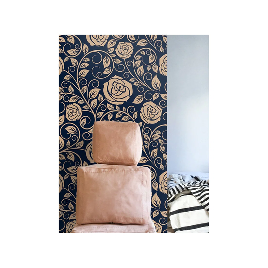 Freedom Vintage Roses Golden Wallpaper