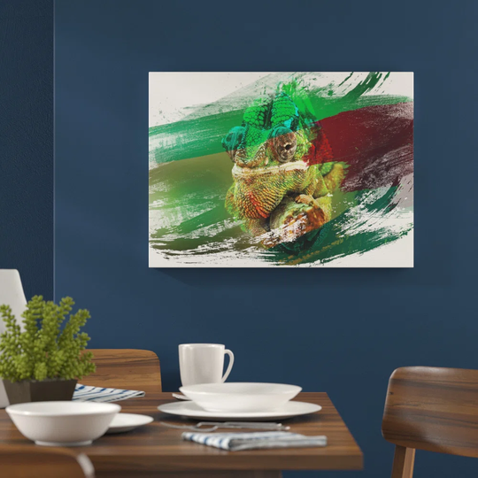 'Chameleon Lizard Reptile' Graphic Art Print Poster