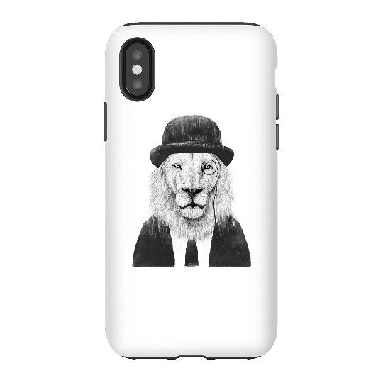 Balazs Solti Monocle Lion Phone Case for iPhone and Android - iPhone X - Tough Case - Gloss