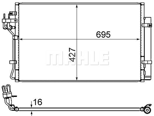 Condenser Air Conditioning 8FC351344-644 by BEHR