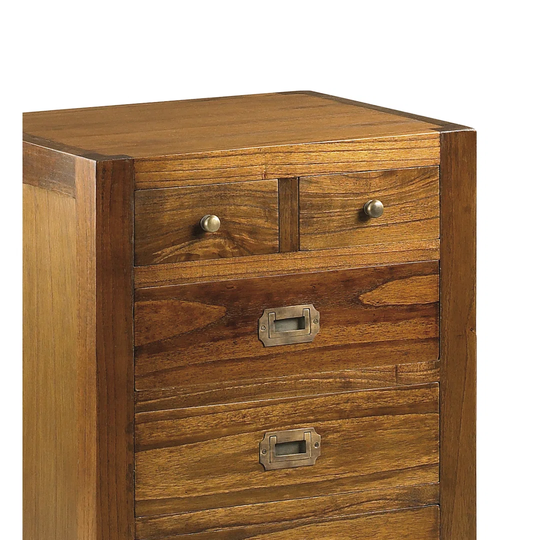 Guildhall 5 Drawer Bedside Table