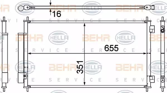 Condenser Air Conditioning 8FC351308-781 by Hella