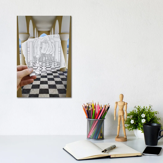 Pencil vs. Camera 37 by Ben Heine - Wrapped Canvas Painting