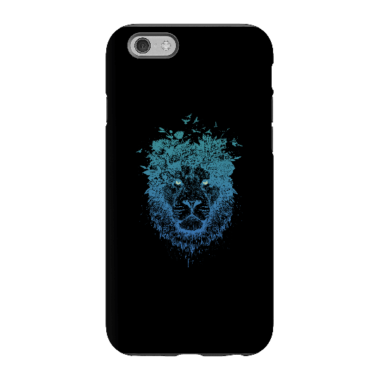 Balazs Solti Lion And Butterflies Phone Case for iPhone and Android - iPhone 6S - Tough Case - Matte