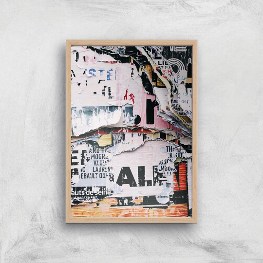 Post No Bills Giclee Art Print - A3 - Wooden Frame