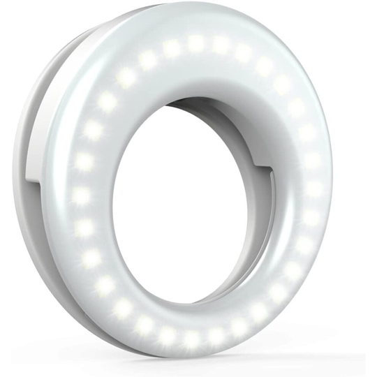 QIAYA Selfie Light Ring Lights LED Circle Light Cell Phone Laptop Camera Photography Video Lighting Clip On Rechargeable