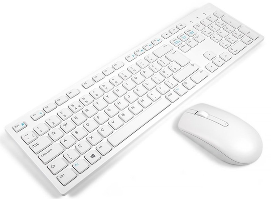 Dell KM636 Wireless Keyboard and Mouse Set, White