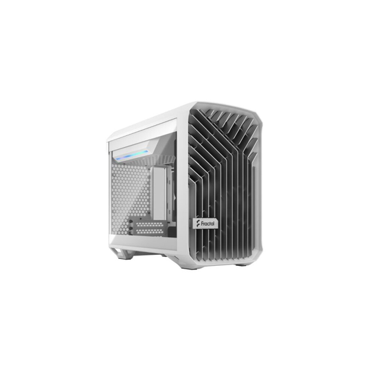 Fractal Design Torrent Nano White Tg Case W/ Clear Glass Window Mini Itx 1 Fan A FD-C-TOR1N-03