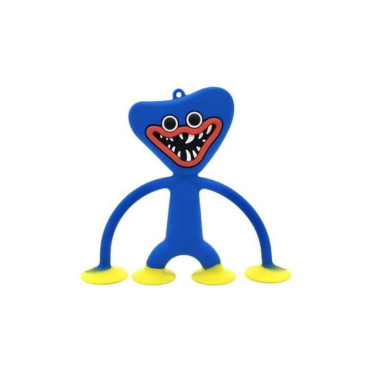 (Blue) Huggy Wuggy Fidget Toy Poppy Playtime Figure Pendant Keychain Gift Decompression