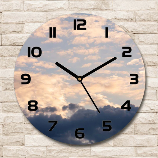 Decoration Picture Art Modern Kitchen Living Room Clouds in The Sky 30cm Silent Wall Clock