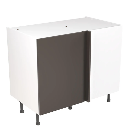 KitchenKIT Slab 100cm Blind Corner Base Unit - Matt Graphite
