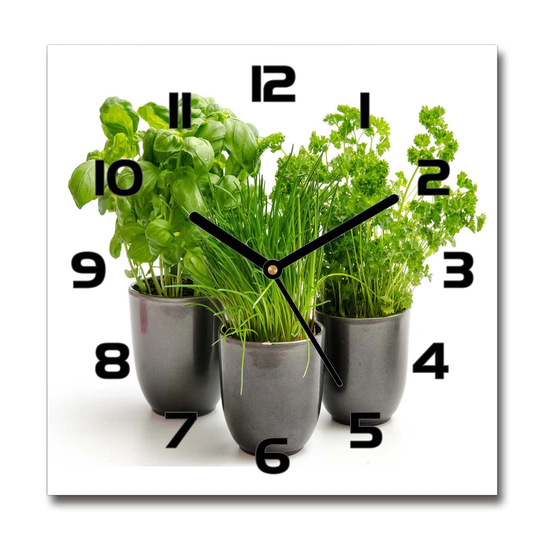 Immanuvel Herbs in Pots Silent Wall Clock