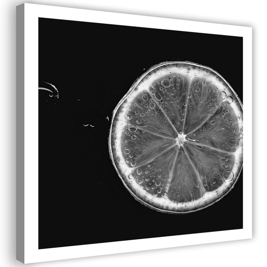 Canvas Print Black And White Lemon
