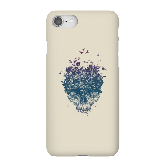 Balazs Solti Skulls And Flowers Phone Case for iPhone and Android - iPhone 8 - Snap Case - Gloss