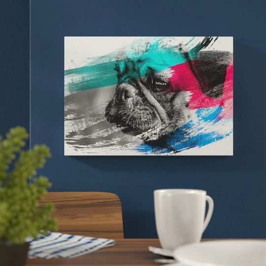'Pug Dog' Graphic Art Print Poster