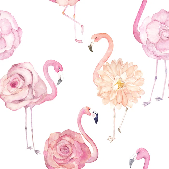Walllpaper Roll 208X146cm Mural Decoration Kitchen Livingroom Bedroom Wallpaper Material With Print - Flamingo Roses