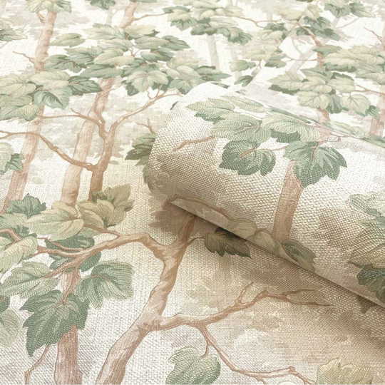 Belgravia Decor Giorgio Tree Green Wallpaper