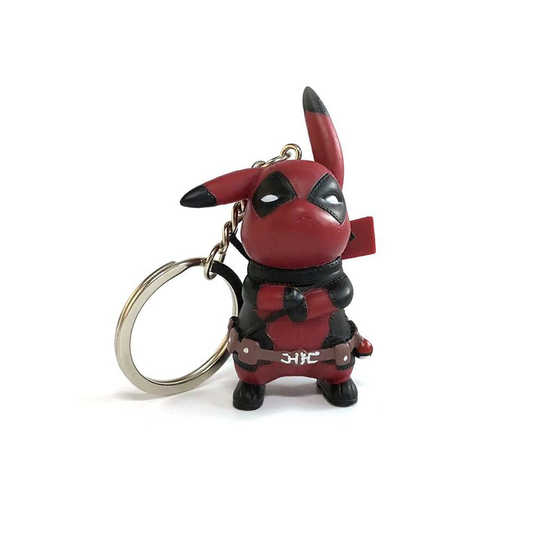 Pokemon Pikachu Cosplay Deadpool Dolls Key Ring