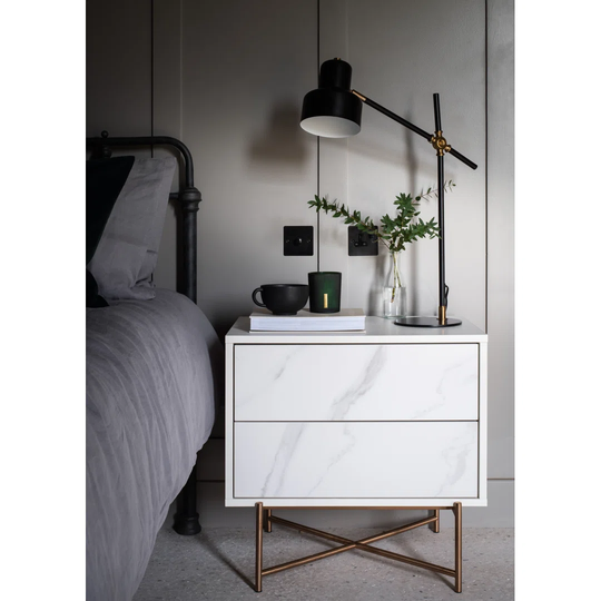 Geigle 2 Drawer Bedside Table