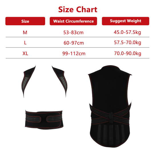 (XLarge) Tourmaline Self Heating Back Support Brace Magnets Health Care Heating Therapy Vest Shoulder Lumbar Back Posture Corrector