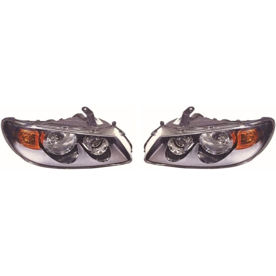 For Nissan Almera N16 Hatchback 2/2003-2006 Black Headlights Headlamps 1 Pair