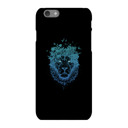 Balazs Solti Lion And Butterflies Phone Case for iPhone and Android - iPhone 6S - Snap Case - Matte