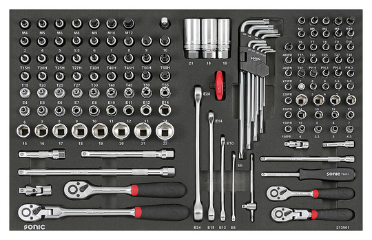 Sonic Socket Set 1/4" & 3/8", 139 Piece 213901