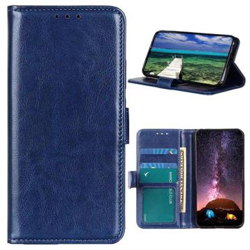 Motorola Moto G72 Wallet Case with Magnetic Closure - Blue