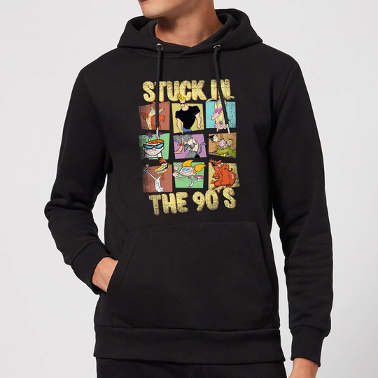 Cartoon Network Stuck In The 90s Hoodie - Black - XL
