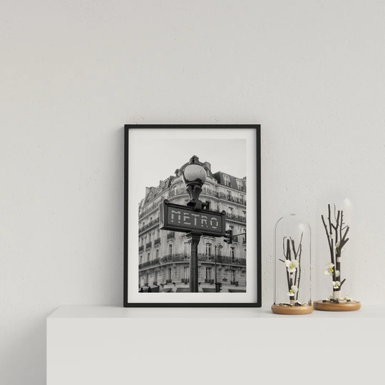 Paris Metro Sign by Vouvart - Picture Frame Photograph