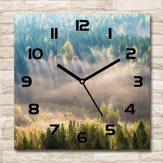 Fog in the Forest Silent Wall Clock