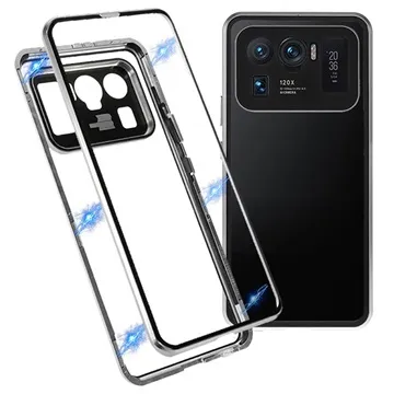 Xiaomi Mi 11 Ultra Magnetic Case with Tempered Glass - Silver
