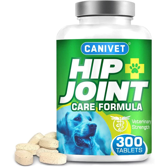 (300 Tablets) CANIVET Joint Supplements For Dogs - With Glucosamine and Chondroitin